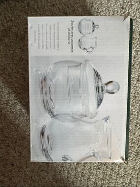 Glass Sugar and Creamer Set - Clear